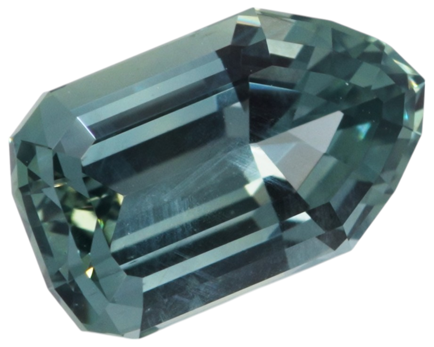 1.91 carats teal Montana Sapphire - bullet shape