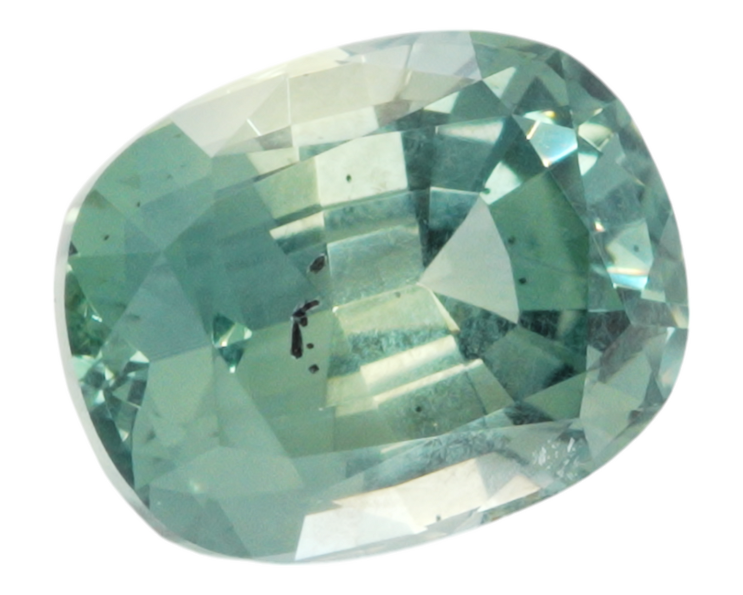 1.26 carats Teal Montana sapphire - cushion shape