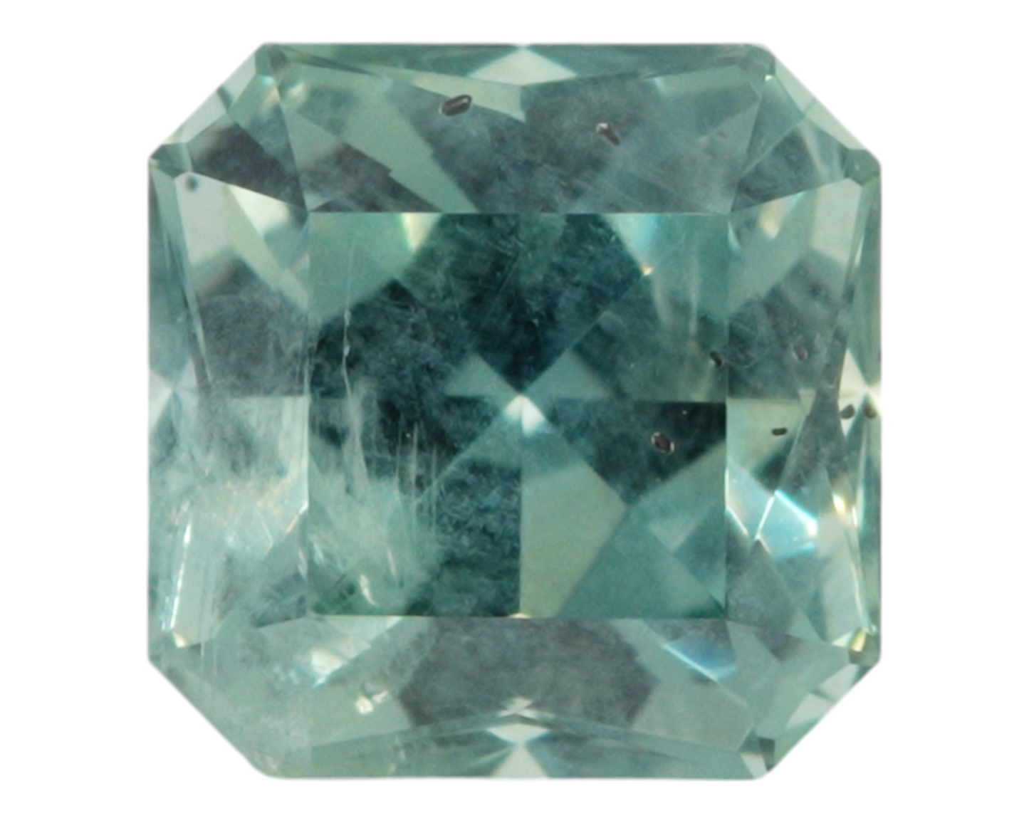 1.27 carats Teal Montana sapphire - cut corner square shape