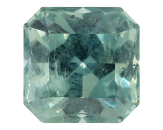 1.27 carats teal Montana Sapphire - cut corner square shape