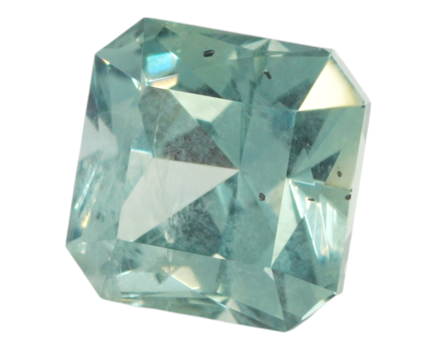 1.27 carats Teal Montana sapphire - cut corner square shape