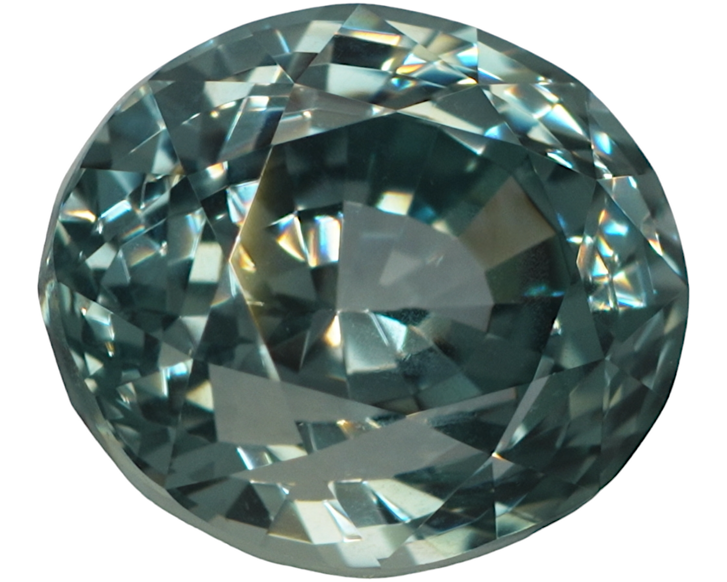 1.32 carats teal Montana Sapphire - oval shape