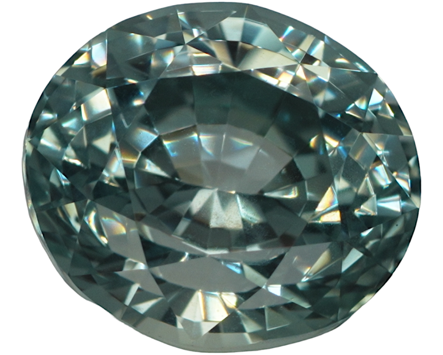 1.32 carats teal Montana Sapphire - oval shape