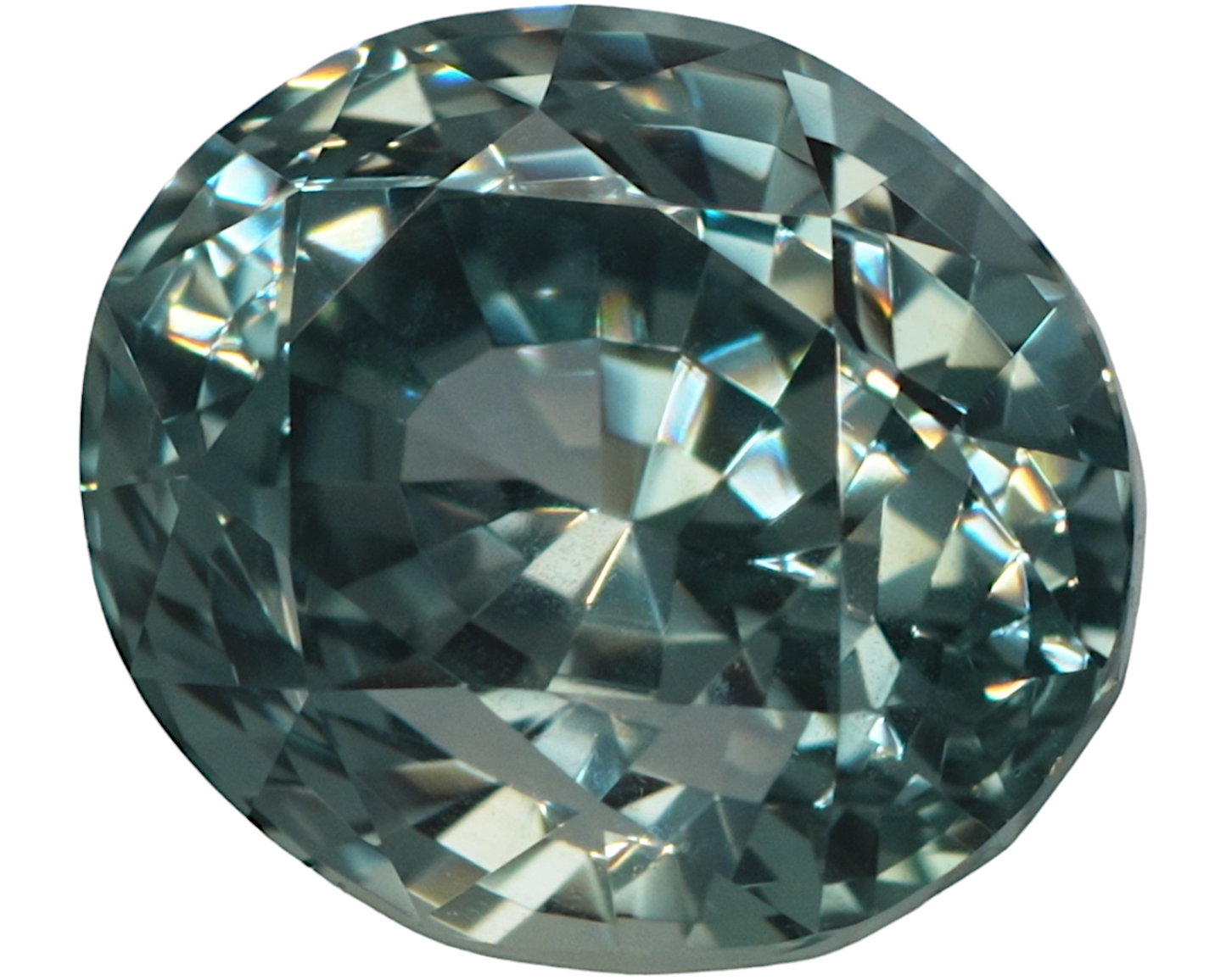 1.32 carats teal Montana Sapphire - oval shape