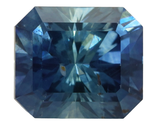 1.45 carats Teal Montana sapphire - emerald shape