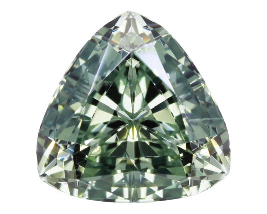 1.54 carats Green Montana sapphire - trillion shape