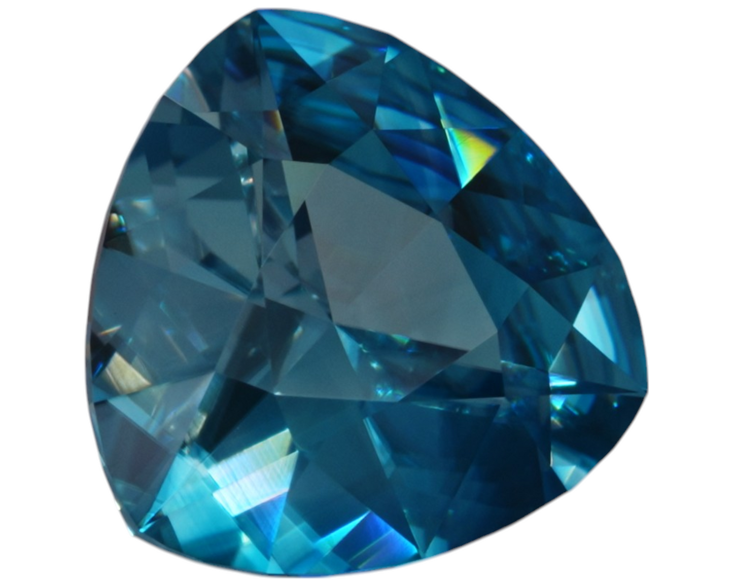 2.57 carats Cambodian blue zircon - trillion shape