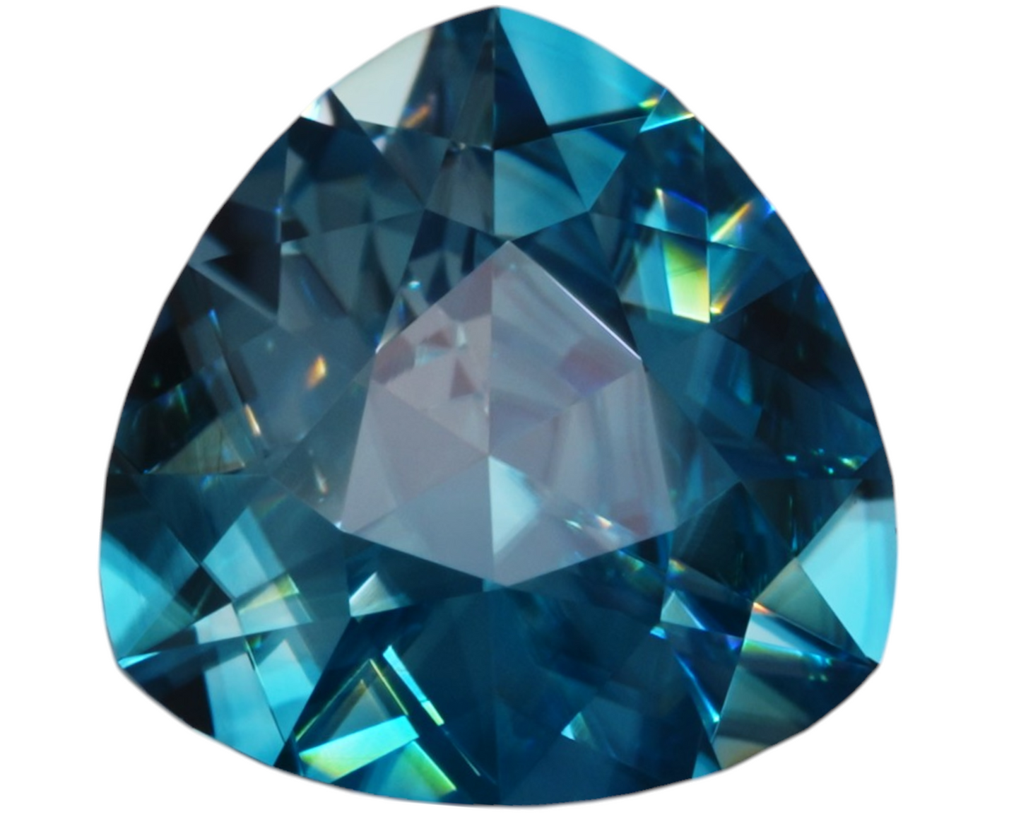 2.57 carats Cambodian blue zircon - trillion shape