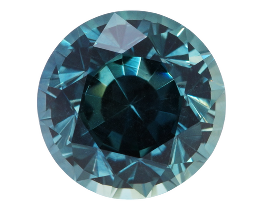 2.83 carats Teal Montana sapphire - round shape