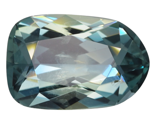 3.11 carats Teal Montana sapphire - bullet shape