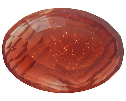 3.95 carats Oregon Sunstone - oval shape fantasy cut