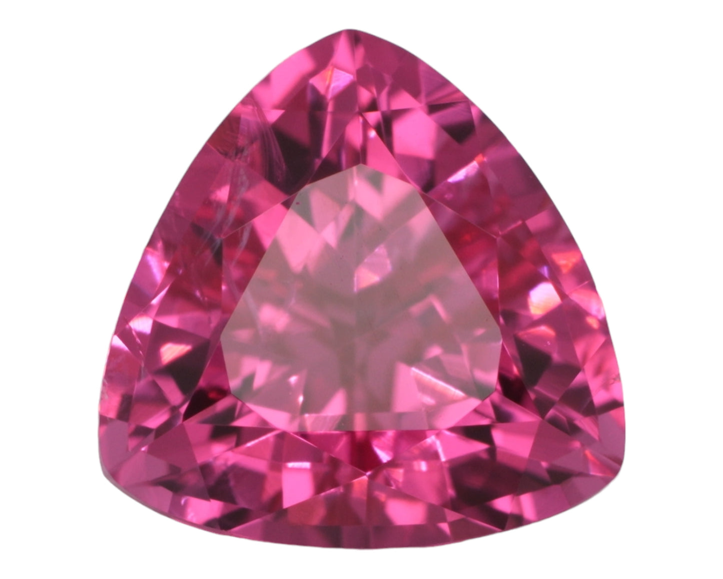 1.84 carats vivid pink Spinel - trillion shape